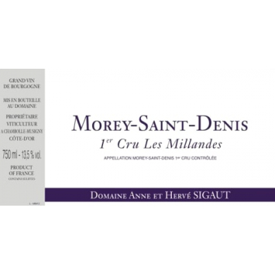Anne et Herve Sigaut Morey-Saint-Denis 1er Cru Les Millandes 2019 (6x75cl)