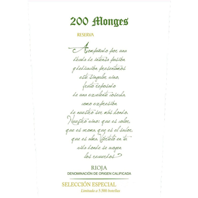 Vinicola Real 200 Monges Seleccion Especial 2004 (6x75cl)