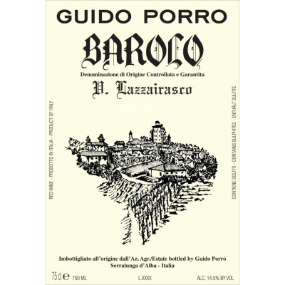Guido Porro Barolo Lazzairasco 2019 (12x75cl)