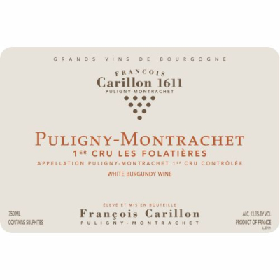 Francois Carillon Puligny-Montrachet 1er Cru Les Folatieres 2022 (12x75cl)