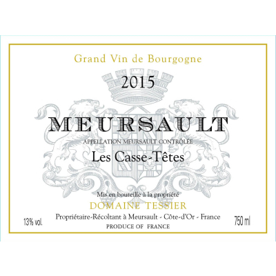 Arnaud Tessier Meursault Les Casses Tetes 2022 (6x75cl)