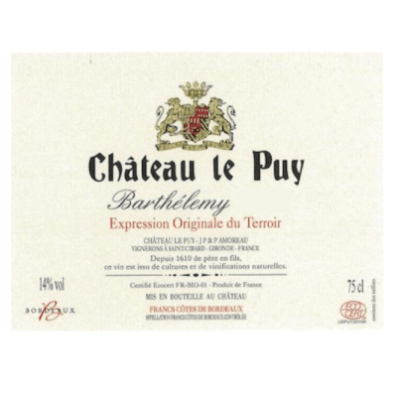 Le Puy Barthelemy 2020 (6x75cl)