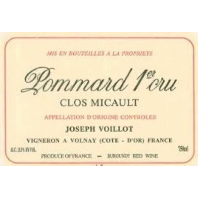 Joseph Voillot Pommard 1er Cru Clos Micault 2021 (6x75cl)
