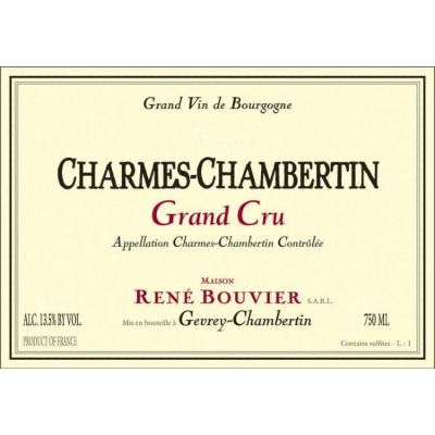 Rene Bouvier Charmes Chambertin Grand Cru 2019 (3x75cl)