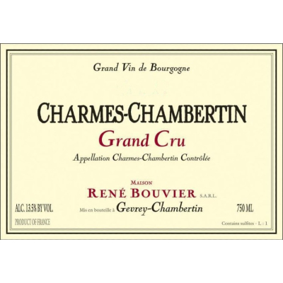 Rene Bouvier Charmes Chambertin Grand Cru 2018 (6x75cl)
