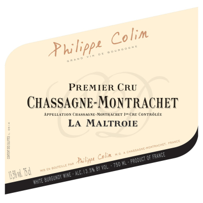 Philippe Colin Chassagne-Montrachet 1er Cru Maltroie Blanc 2020 (6x75cl)