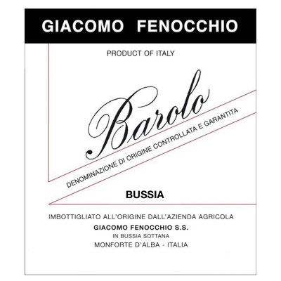 Giacomo Fenocchio Barolo Bussia 2017 (6x75cl)