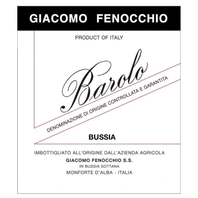 Giacomo Fenocchio Barolo Bussia 2017 (1x300cl)