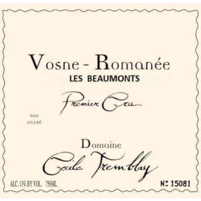 Cecile Tremblay Vosne-Romanee 1er Cru Les Beaumonts 2015 (3x75cl)