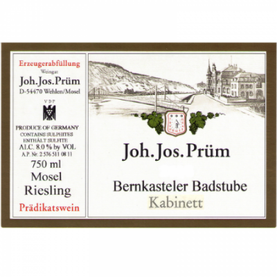 Joh. Jos. Prum Bernkasteler Badstube Riesling Kabinett 2011 (12x75cl)