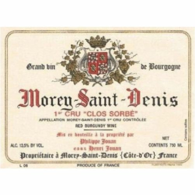 Henri Jouan Morey-Saint-Denis 1er Cru Les Sorbes VV 2017 (6x75cl)