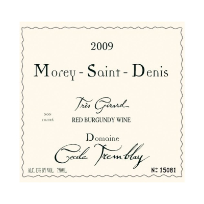 Cecile Tremblay Morey-Saint-Denis Tres Girard 2022 (3x75cl)