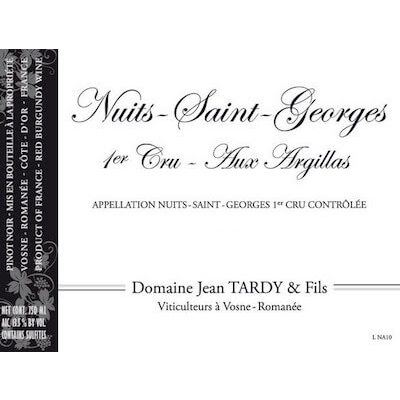 Jean Tardy Nuits-Saint-Georges 1er Cru Argillas  2020 (6x75cl)