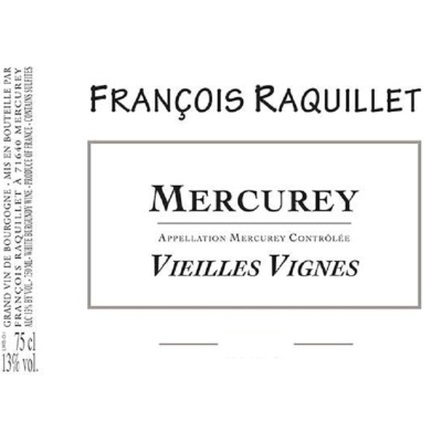 Francois Raquillet Mercurey Rouge Vv 2022 (0x75cl)