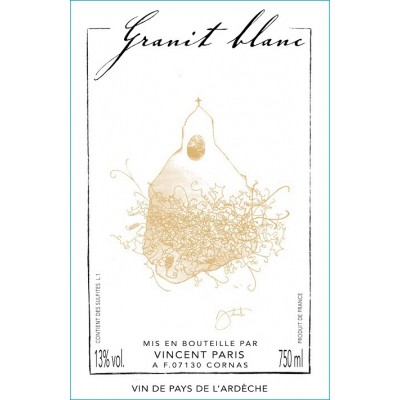 Vincent Paris Ardeche Granit Blanc 2016 (12x75cl)