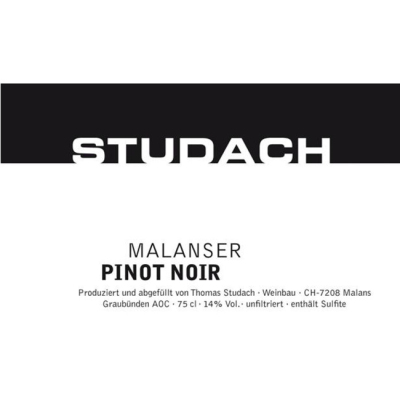 Thomas Studach Malanser Pinot Noir 2014 (1x300cl)