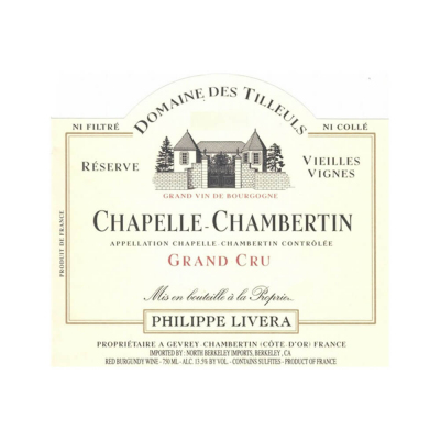 Philippe Livera (Tilleuls) Chapelle-Chambertin Grand Cru 2020 (12x75cl)