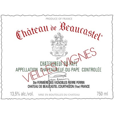 Beaucastel Chateauneuf-du-Pape Blanc Roussanne VV 2016 (3x75cl)