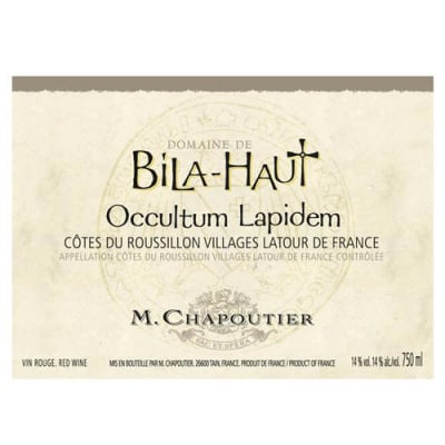 Chapoutier Bila-Haut Cotes-du-Rousillon Occultum Lapidem 2018 (6x75cl)