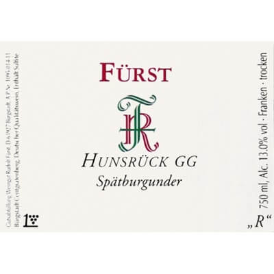 Rudolf Furst Burgstadter Hundsruck Spatburgunder GG 2018 (6x75cl)