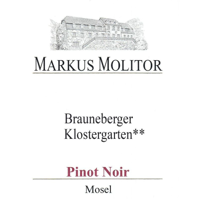 Markus Molitor Brauneberger Klostergarten 2 Sterne Pinot Noir 2017 (6x75cl)