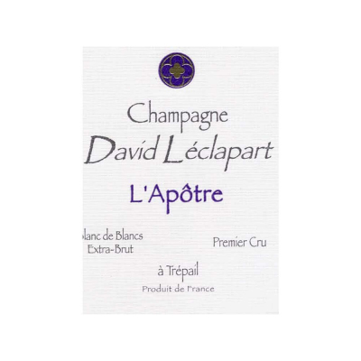 David Leclapart L'Apotre Blanc de Blancs Premier Cru Extra Brut 2014 (6x75cl)