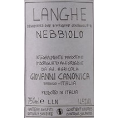Canonica Giovanni Langhe Nebbiolo 2019 (12x75cl)