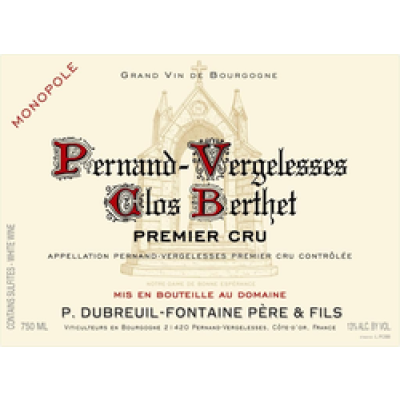 Dubreuil Fontaine Pernand-Vergelesses 1er Cru Berthet 2022 (6x75cl)