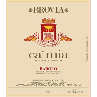 Brovia Barolo Brea Vigna Ca'mia 2018 (3x150cl)