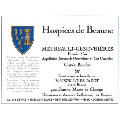 Hospices de Beaune Louis Jadot Meursault 1er Cru Genevrieres Cuvee Baudot 2011 (6x150cl)