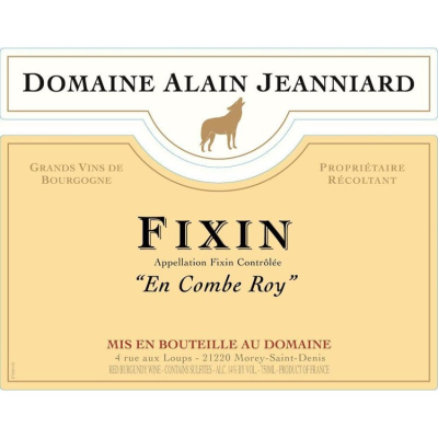 Alain Jeanniard Fixin Combe Roy 2022 (6x75cl)