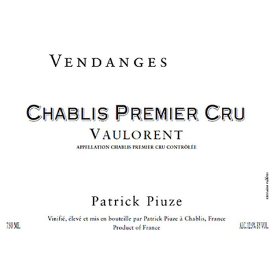 Patrick Piuze Chablis 1er Cru Vaulorent 2022 (12x75cl)