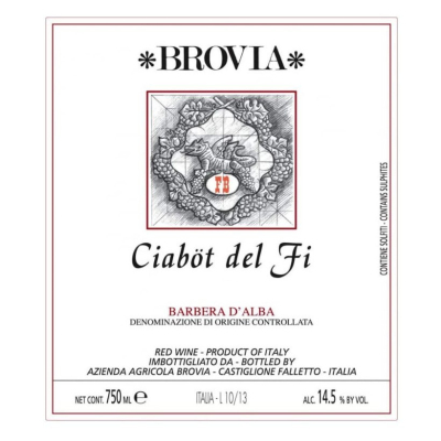 Brovia Barbera d'Alba Ciabot del Fi 2019 (6x75cl)