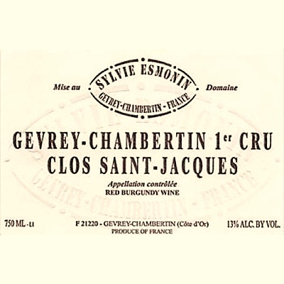Sylvie Esmonin Gevrey-Chambertin 1er Cru Clos Saint-Jacques 2018 (6x75cl)
