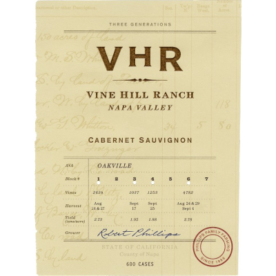 Vine Hill Ranch VHR Cabernet Sauvignon 2019 (1x150cl)