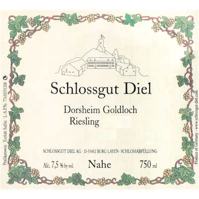 Schlossgut Diel Dorsheimer Goldloch Riesling Auslese Goldkapsel Auktion 2011 (1x300cl)