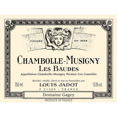 Louis Jadot (Domaine Gagey) Chambolle Musigny 1er Cru Les Baudes 2019 (6x75cl)