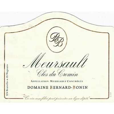 Bernard Bonin Meursault Clos Du Cromin 2020 (6x75cl)