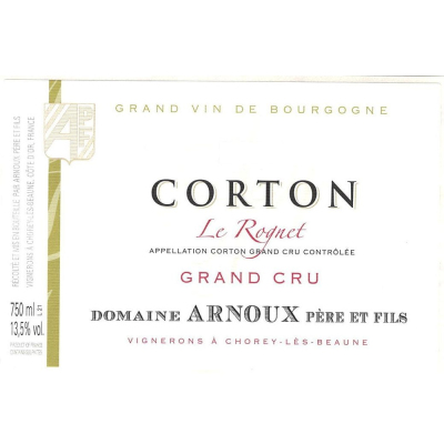 Arnoux Pere et Fils Corton Grand Cru Rognet 2019 (6x75cl)