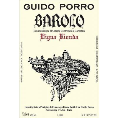 Guido Porro Barolo Vigna Rionda 2018 (6x75cl)