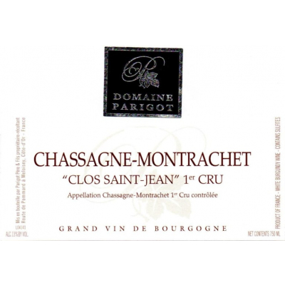 Parigot Chassagne-Montrachet 1er Cru Clos Saint-Jean 2018 (12x75cl)