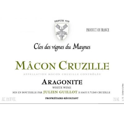 Julien Guillot (Vignes du Maynes) Macon Cruzille Aragonite 2021 (12x75cl)