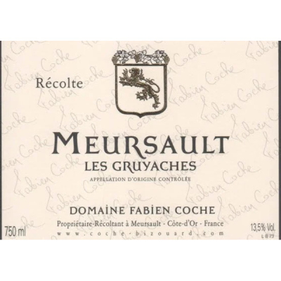 Fabien Coche Meursault Les Gruyaches 2022 (12x75cl)