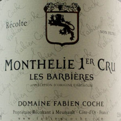 Domaine Fabien Coche Monthelie 1er Cru Les Barbieres 2022 (12x75cl)