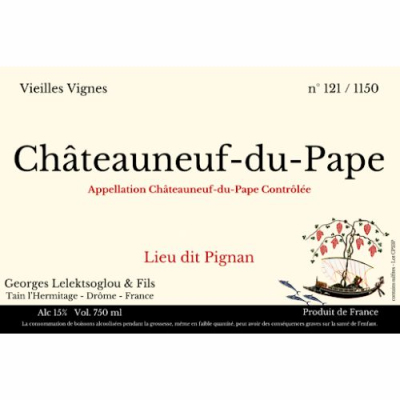 Georges Lelektsoglou Chateauneuf-du-Pape Lieu Dit Pignan 2020 (6x75cl)