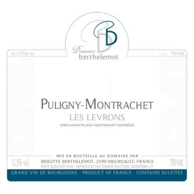 Berthelemot Puligny-Montrachet Les Levrons 2021 (6x75cl)
