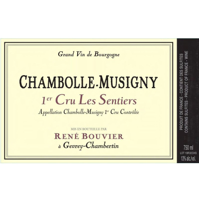 Rene Bouvier Chambolle-Musigny 1er Cru Les Sentiers 2019 (6x75cl)
