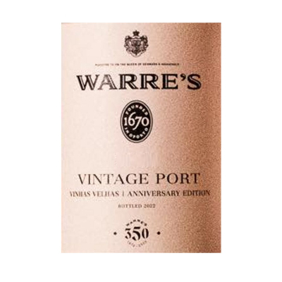 Warre's Vinhas Velhas 350 Anniversary Edition Vintage Port 2020 (3x75cl)