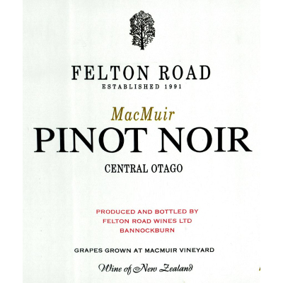 Felton Road MacMuir Pinot Noir 2021 (6x75cl)