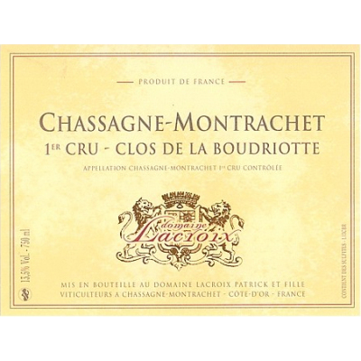 Lacroix Chassagne-Montrachet 1er Cru La Boudriotte 2019 (6x75cl)